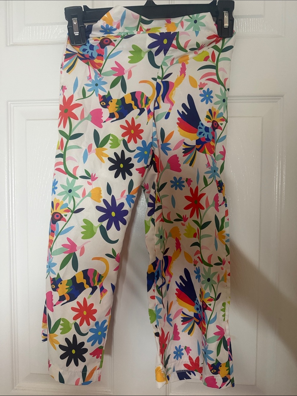 SHEIN Bright Multicolor Floral & Animal Print Girls Pants